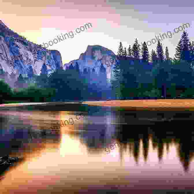 A Panoramic View Of Yosemite Valley At Sunrise, With The Iconic Half Dome And Yosemite Falls Bathed In Golden Light. Yosemite Fall (National Park Mystery Series)