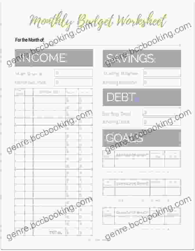Budget Planner Worksheet Showing Income, Expenses, And Savings Financial Freedom Investing: Latest Reliable Profitable Income Streams: How To Never Be Broke And Create Passive Incomes: Stocks Bonds Day Trading Dividends Real Estate And Budgeting