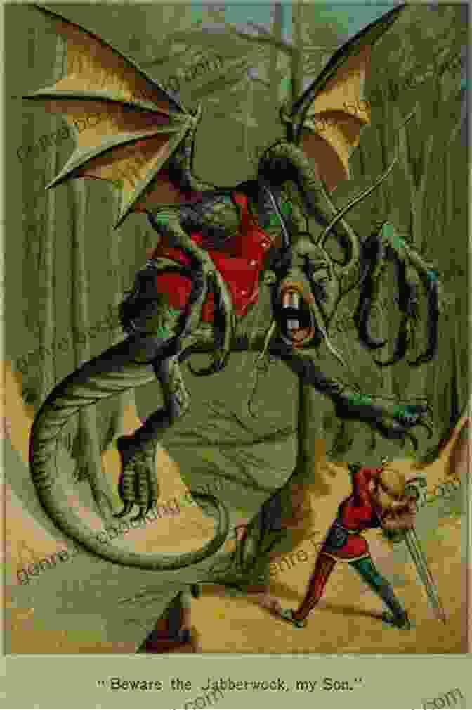 Jabberwocky Illustration By John Tenniel The Complete Works Of Lewis Carroll: Alice In Wonderland Complete Collection Puzzles From Wonderland The Hunting Of The Snark Sylvie And Bruno And More (21 With Active Table Of Contents)