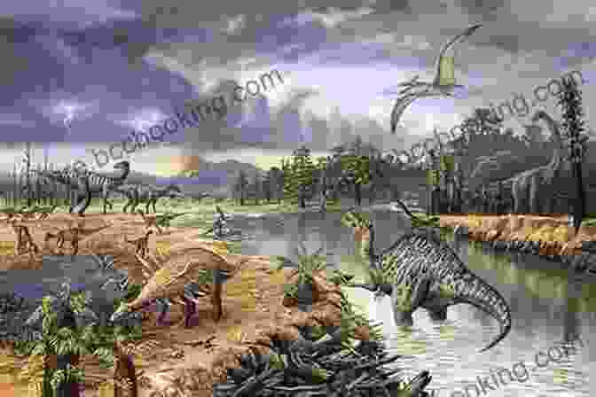 Vibrant Illustration Of Various Dinosaur Species In A Prehistoric Landscape. Dinosaurium (Welcome To The Museum)